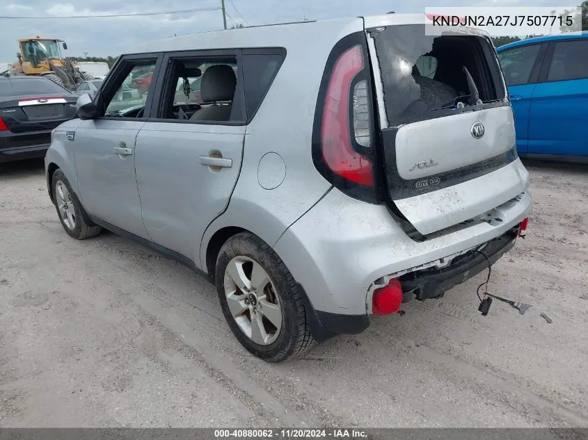 2018 Kia Soul VIN: KNDJN2A27J7507715 Lot: 40880062