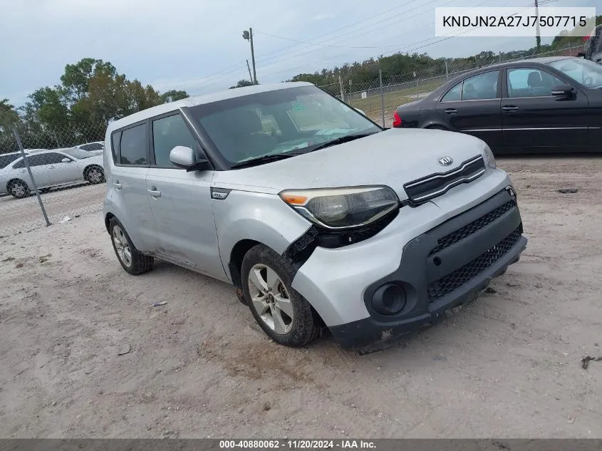 2018 Kia Soul VIN: KNDJN2A27J7507715 Lot: 40880062