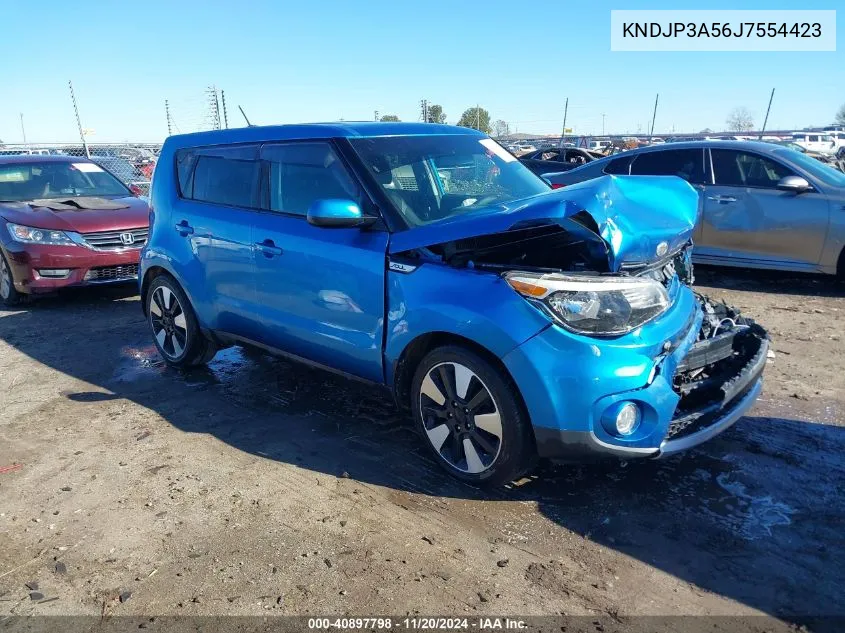 2018 Kia Soul + VIN: KNDJP3A56J7554423 Lot: 40897798