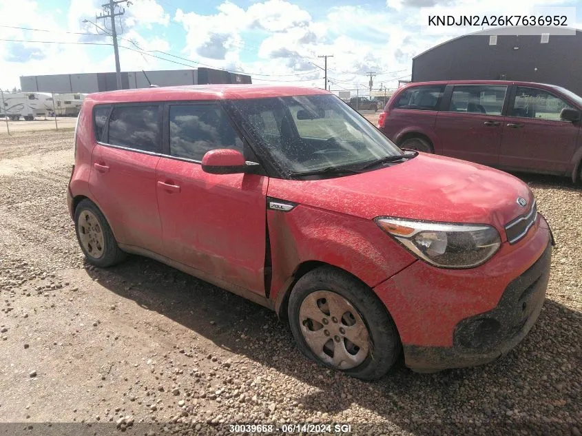 2019 Kia Soul VIN: KNDJN2A26K7636952 Lot: 30039668