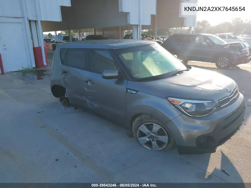 2019 Kia Soul VIN: KNDJN2A2XK7645654 Lot: 39543246