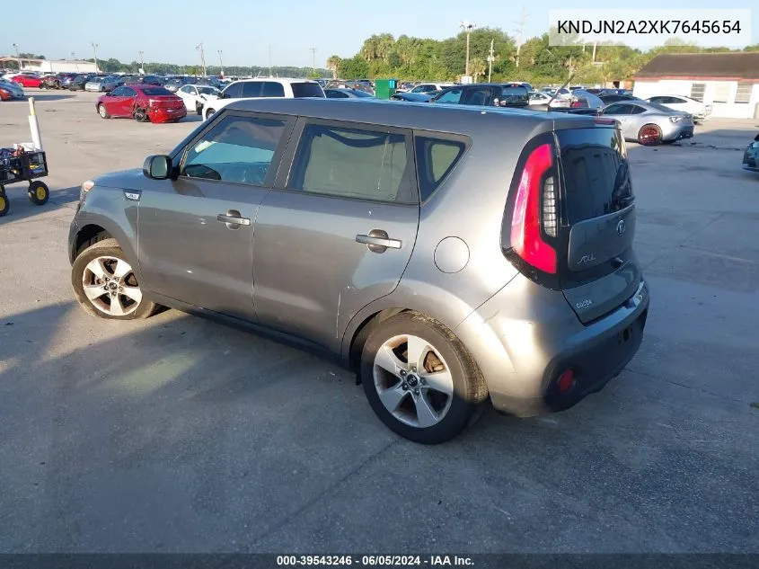 2019 Kia Soul VIN: KNDJN2A2XK7645654 Lot: 39543246