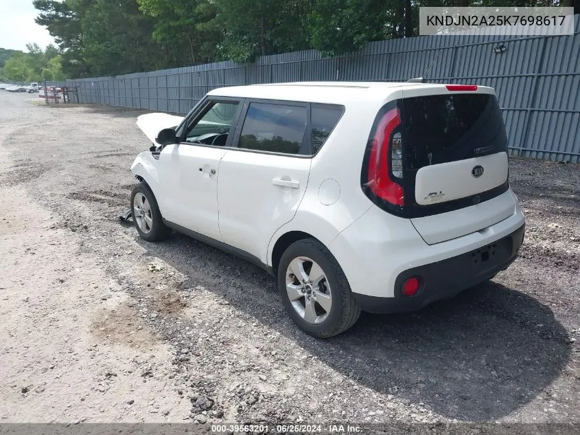 2019 Kia Soul VIN: KNDJN2A25K7698617 Lot: 39563201