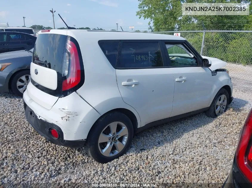 KNDJN2A25K7002385 2019 Kia Soul