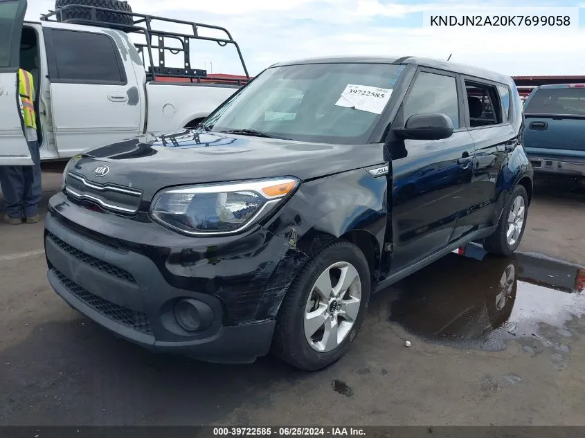 2019 Kia Soul VIN: KNDJN2A20K7699058 Lot: 39722585