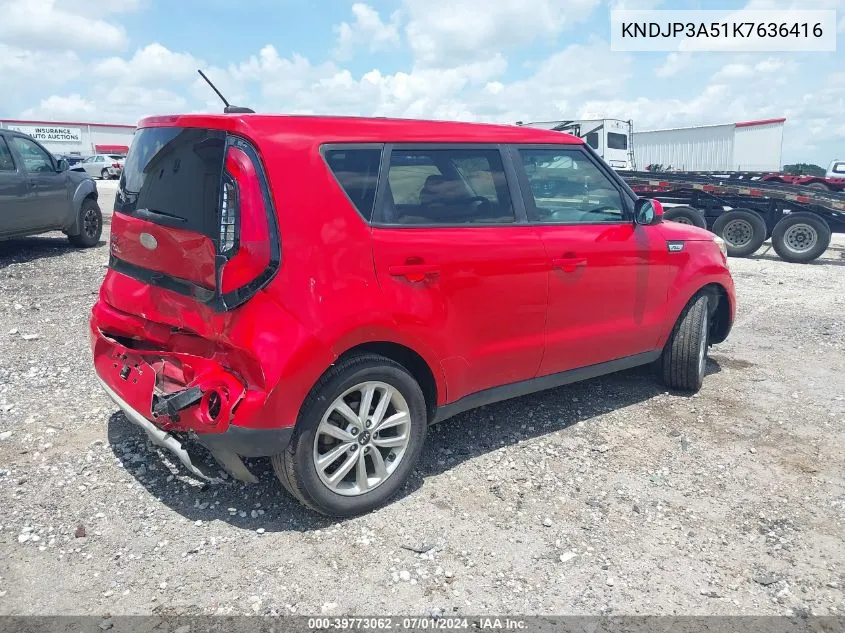 KNDJP3A51K7636416 2019 Kia Soul +