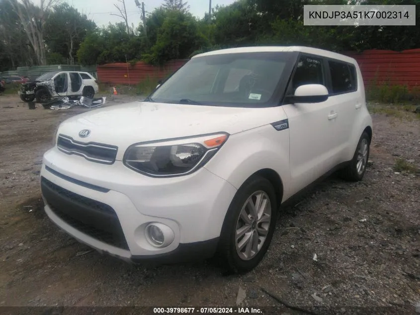 KNDJP3A51K7002314 2019 Kia Soul +