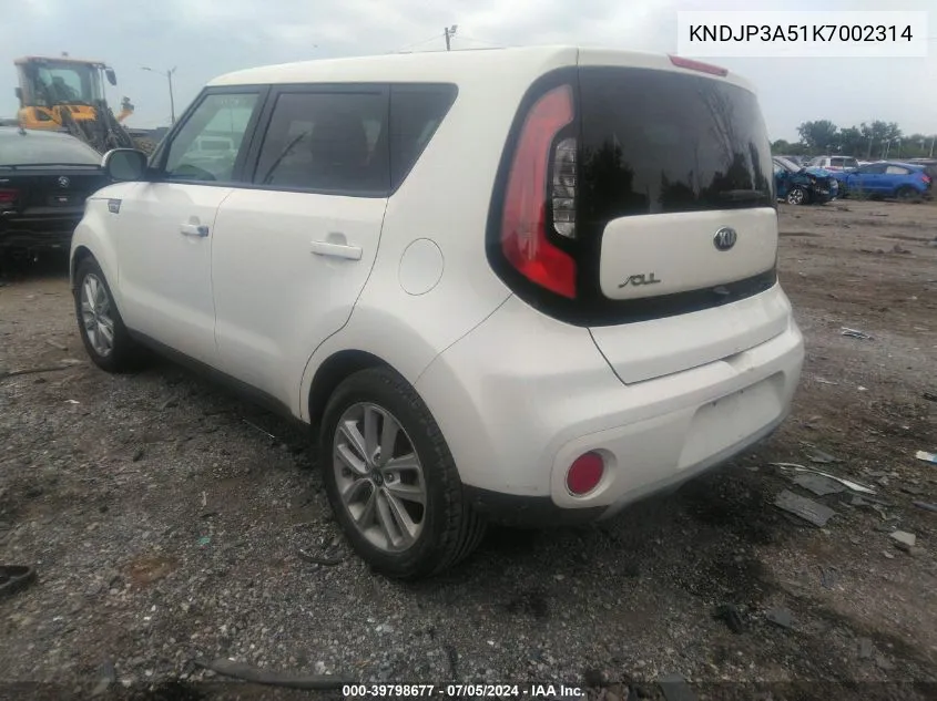 KNDJP3A51K7002314 2019 Kia Soul +