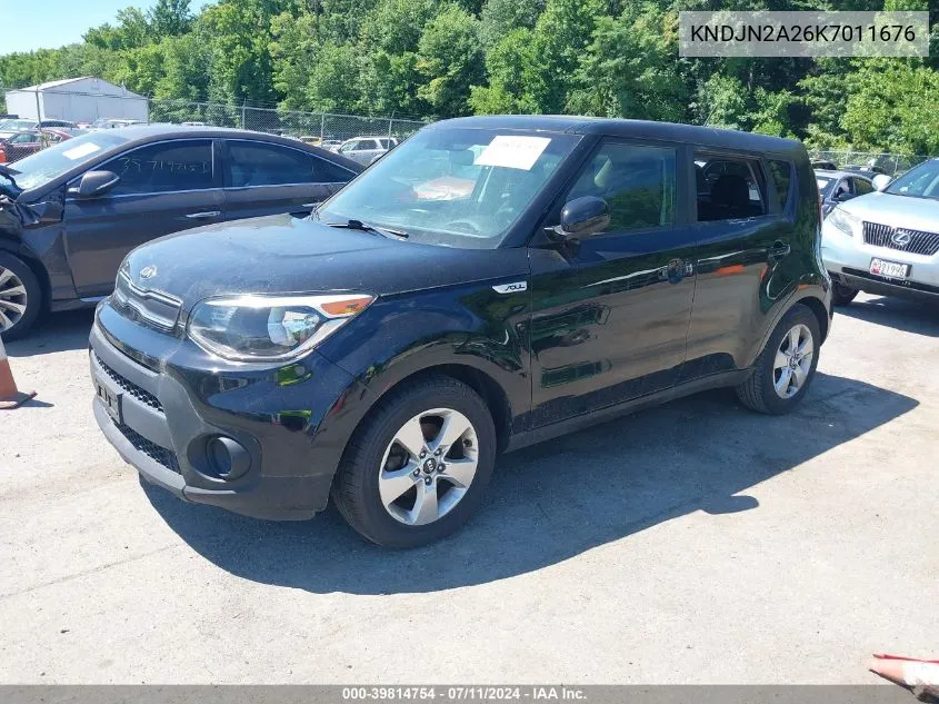 2019 Kia Soul VIN: KNDJN2A26K7011676 Lot: 39814754