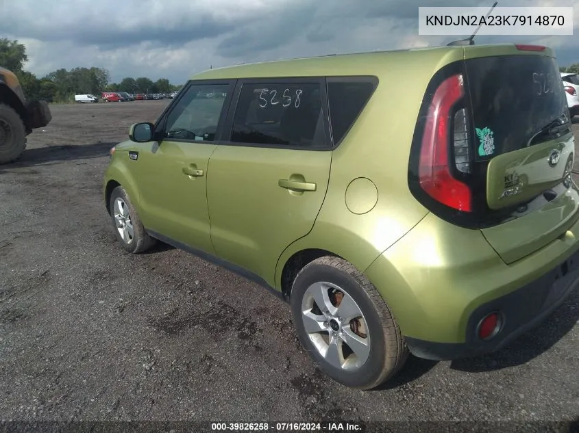 KNDJN2A23K7914870 2019 Kia Soul