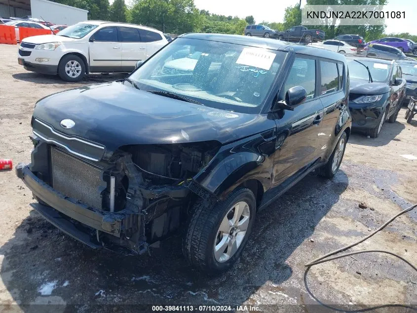 KNDJN2A22K7001081 2019 Kia Soul