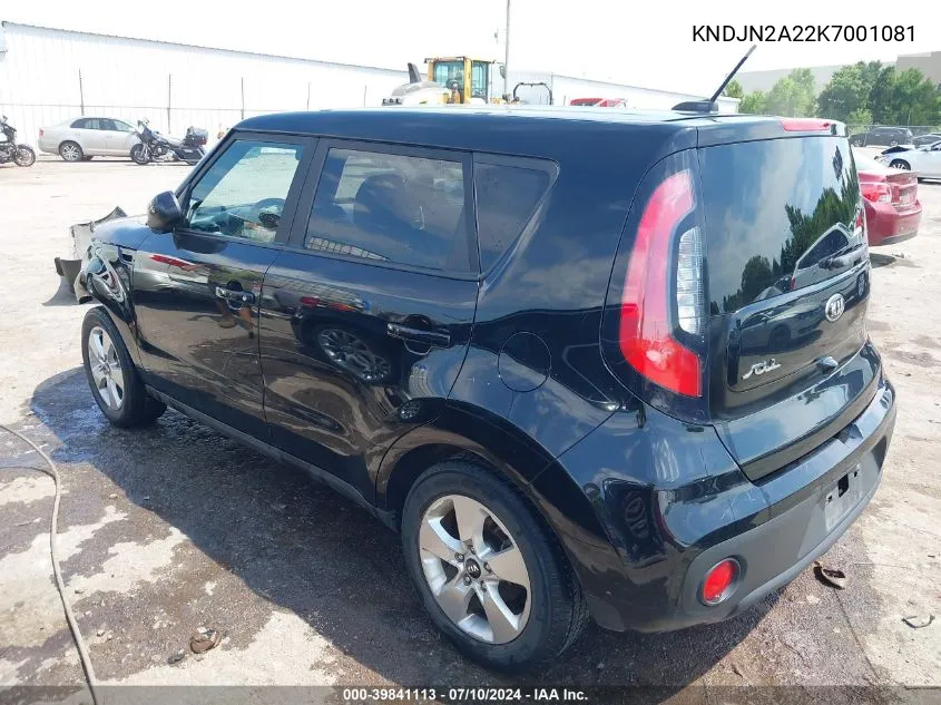 KNDJN2A22K7001081 2019 Kia Soul