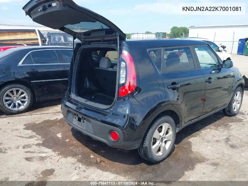 KNDJN2A22K7001081 2019 Kia Soul