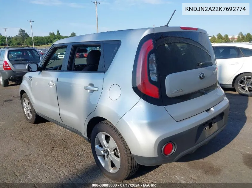 KNDJN2A22K7692774 2019 Kia Soul