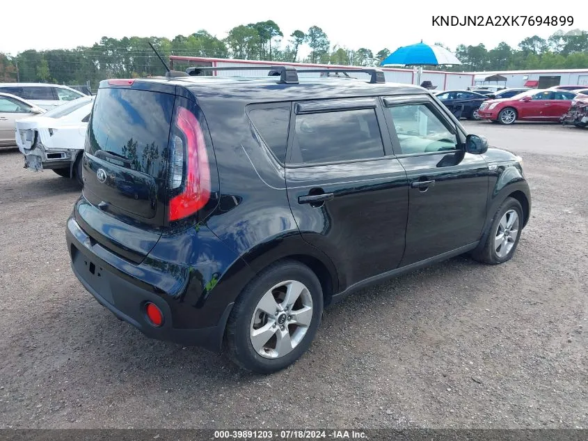 2019 Kia Soul VIN: KNDJN2A2XK7694899 Lot: 39891203