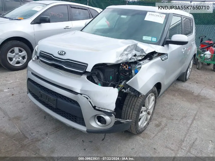 2019 Kia Soul + VIN: KNDJP3A55K7650710 Lot: 39923931