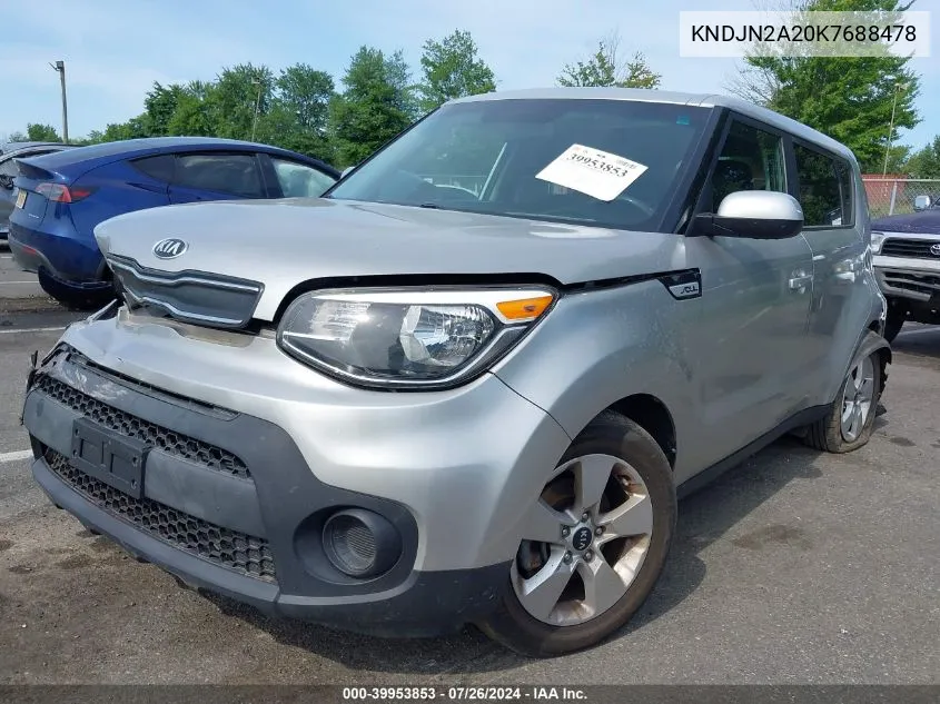 2019 Kia Soul VIN: KNDJN2A20K7688478 Lot: 39953853