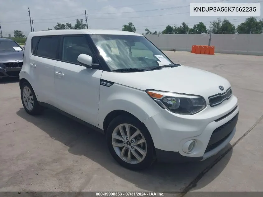 2019 Kia Soul + VIN: KNDJP3A56K7662235 Lot: 39998353