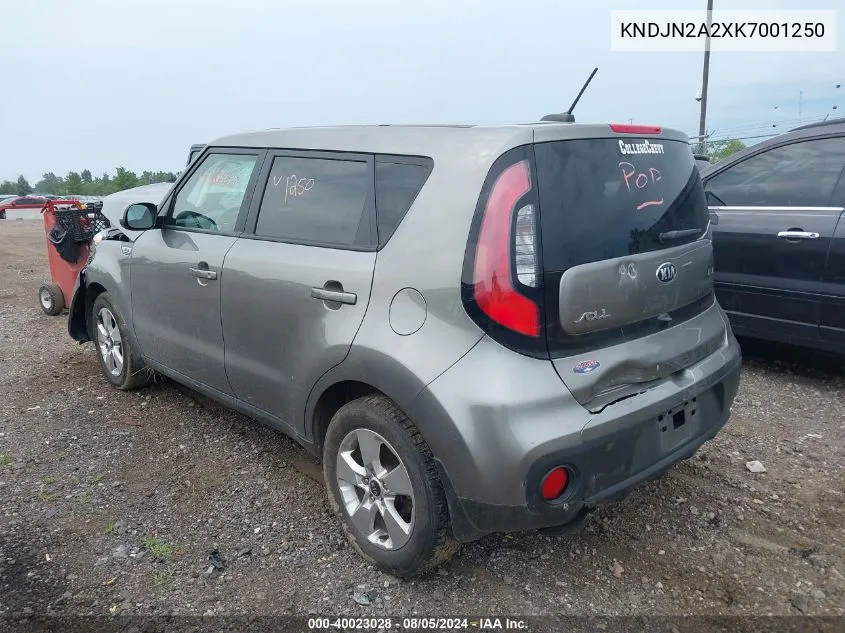 KNDJN2A2XK7001250 2019 Kia Soul