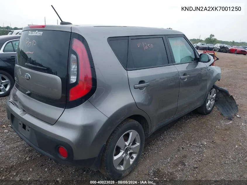 2019 Kia Soul VIN: KNDJN2A2XK7001250 Lot: 40023028