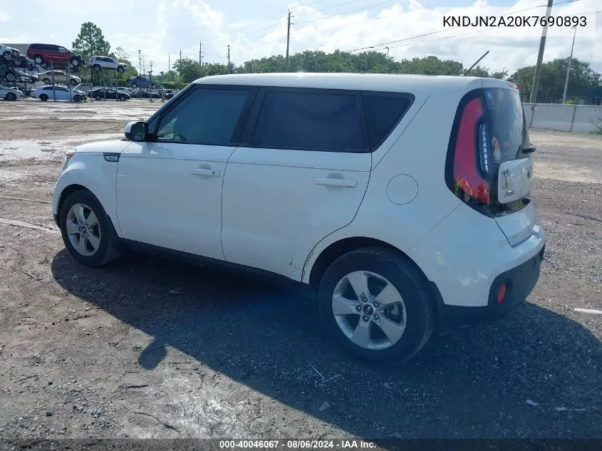 KNDJN2A20K7690893 2019 Kia Soul