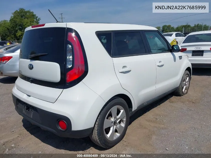 2019 Kia Soul VIN: KNDJN2A22K7685999 Lot: 40080489