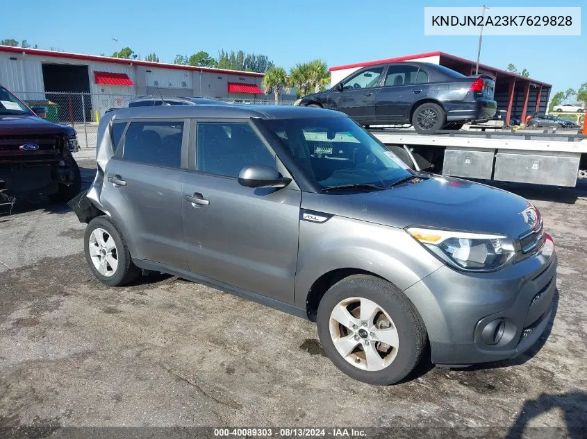 2019 Kia Soul VIN: KNDJN2A23K7629828 Lot: 40089303