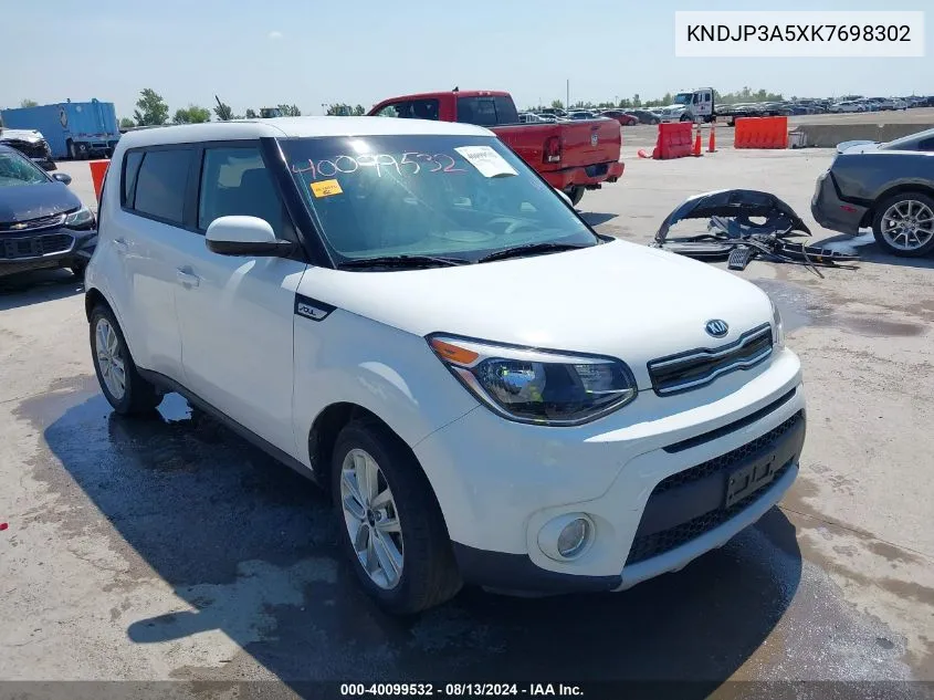 2019 Kia Soul + VIN: KNDJP3A5XK7698302 Lot: 40099532