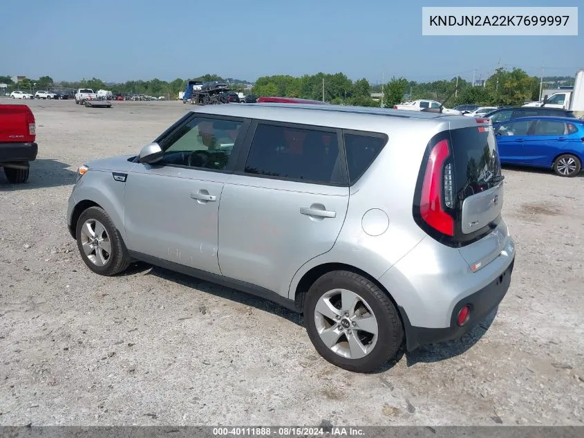 2019 Kia Soul VIN: KNDJN2A22K7699997 Lot: 40111888