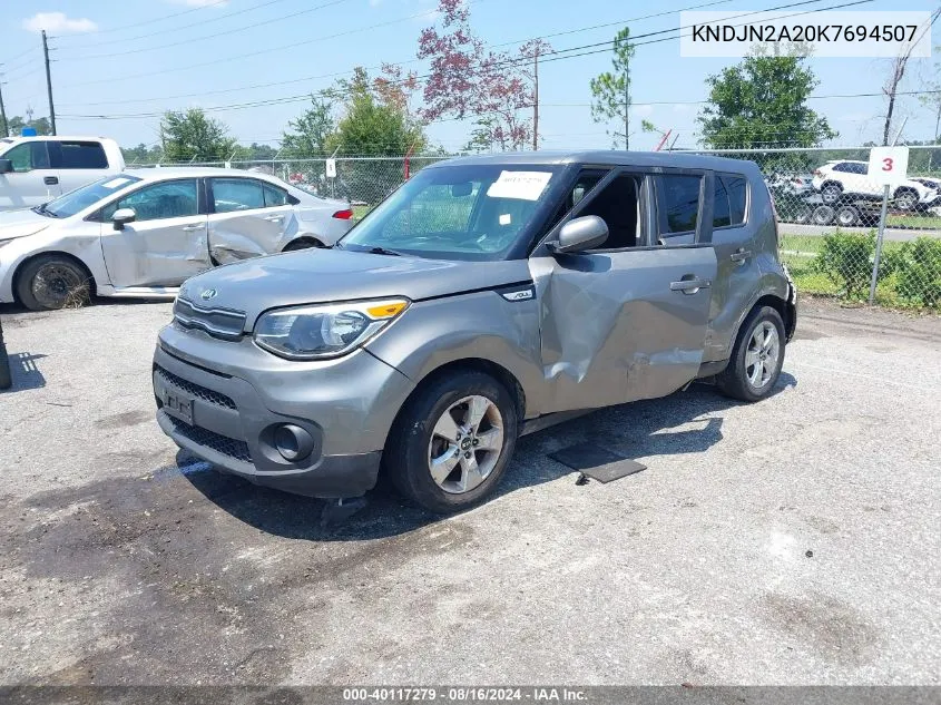 2019 Kia Soul VIN: KNDJN2A20K7694507 Lot: 40117279