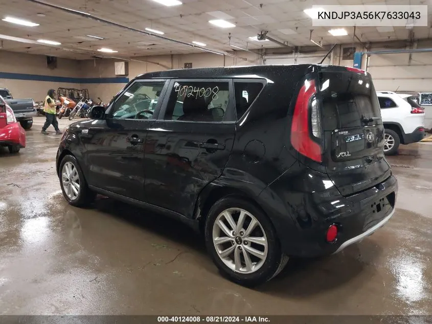 2019 Kia Soul + VIN: KNDJP3A56K7633043 Lot: 40124008