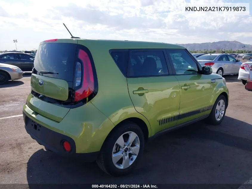 2019 Kia Soul VIN: KNDJN2A21K7919873 Lot: 40164202