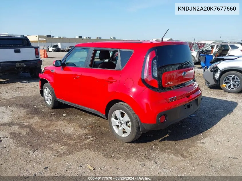 2019 Kia Soul VIN: KNDJN2A20K7677660 Lot: 40177570