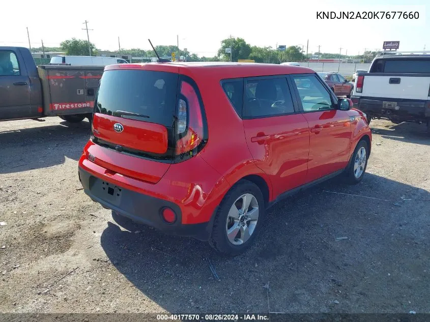 2019 Kia Soul VIN: KNDJN2A20K7677660 Lot: 40177570