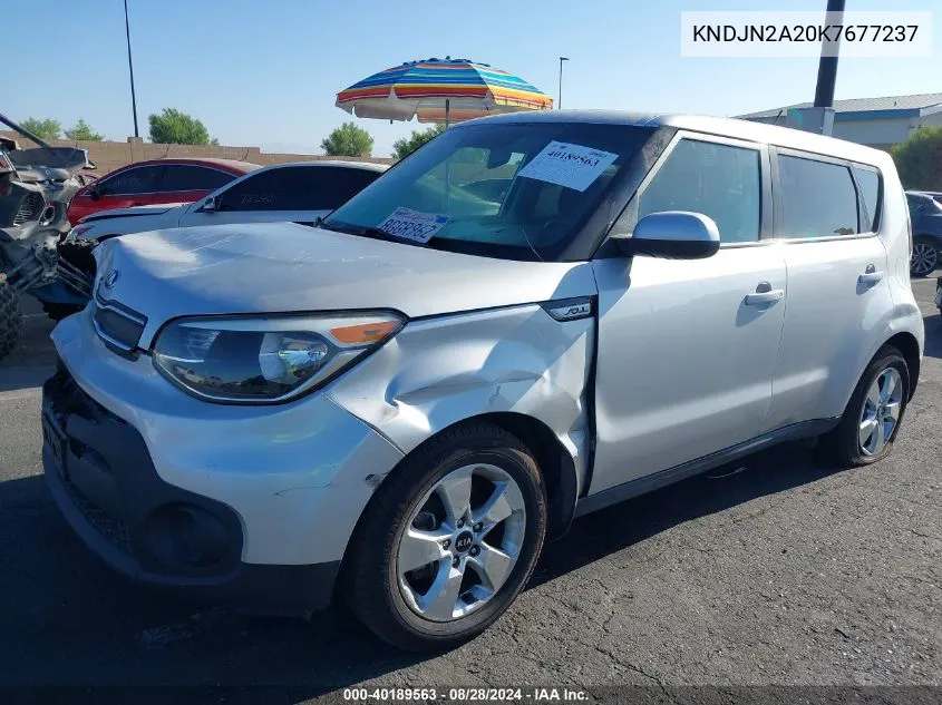 2019 Kia Soul VIN: KNDJN2A20K7677237 Lot: 40189563