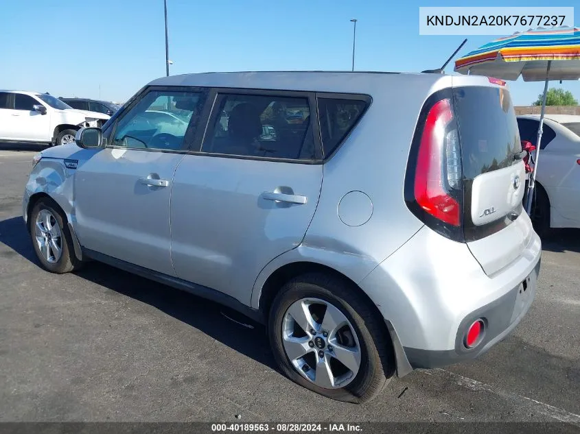 2019 Kia Soul VIN: KNDJN2A20K7677237 Lot: 40189563