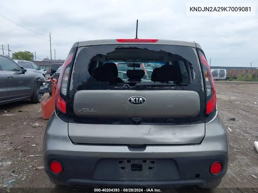 2019 Kia Soul VIN: KNDJN2A29K7009081 Lot: 40204393