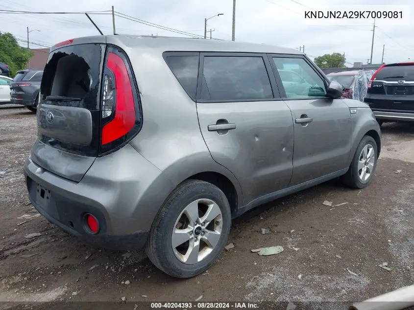 2019 Kia Soul VIN: KNDJN2A29K7009081 Lot: 40204393