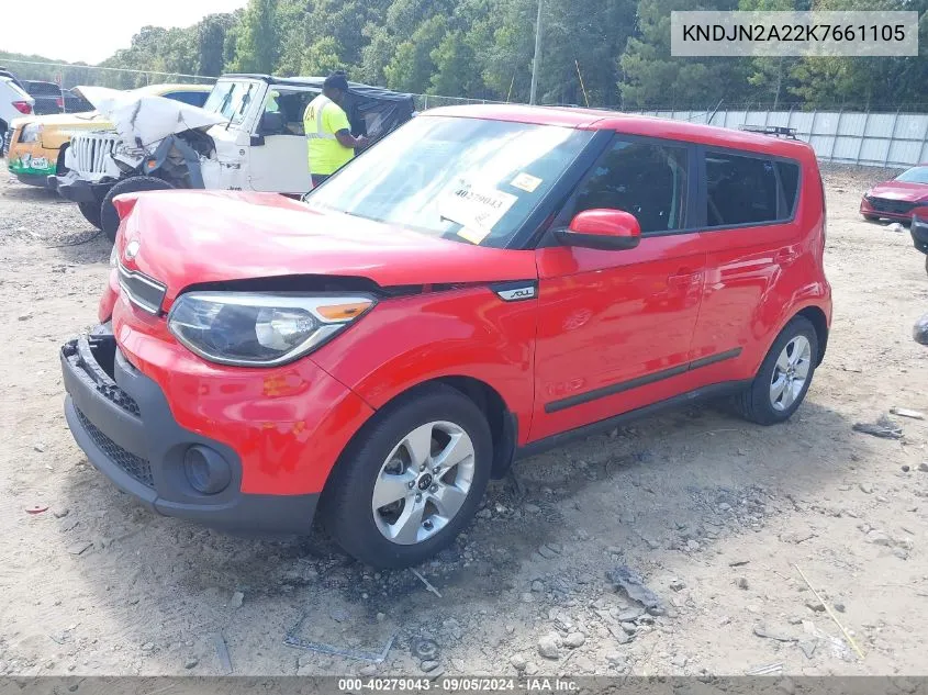 2019 Kia Soul VIN: KNDJN2A22K7661105 Lot: 40279043