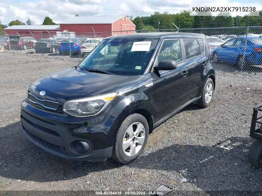 2019 Kia Soul VIN: KNDJN2A2XK7915238 Lot: 40284418