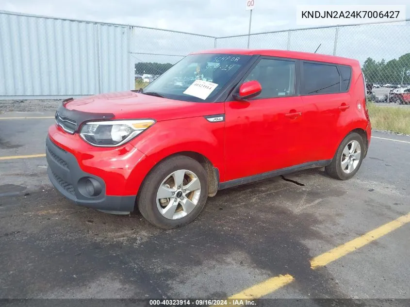 2019 Kia Soul VIN: KNDJN2A24K7006427 Lot: 40323914