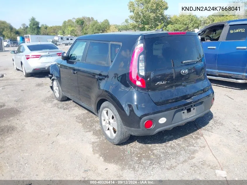 2019 Kia Soul VIN: KNDJN2A24K7668041 Lot: 40326414