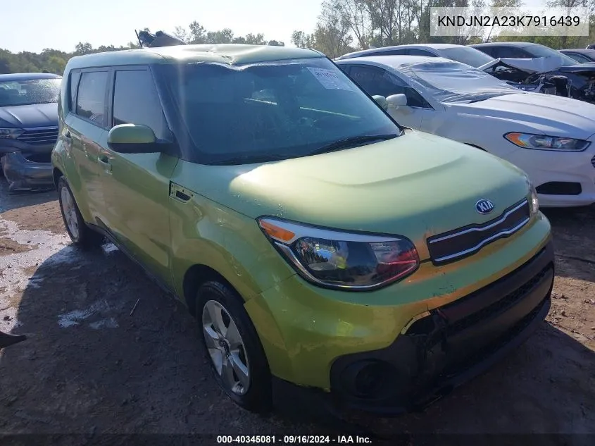 2019 Kia Soul VIN: KNDJN2A23K7916439 Lot: 40345081