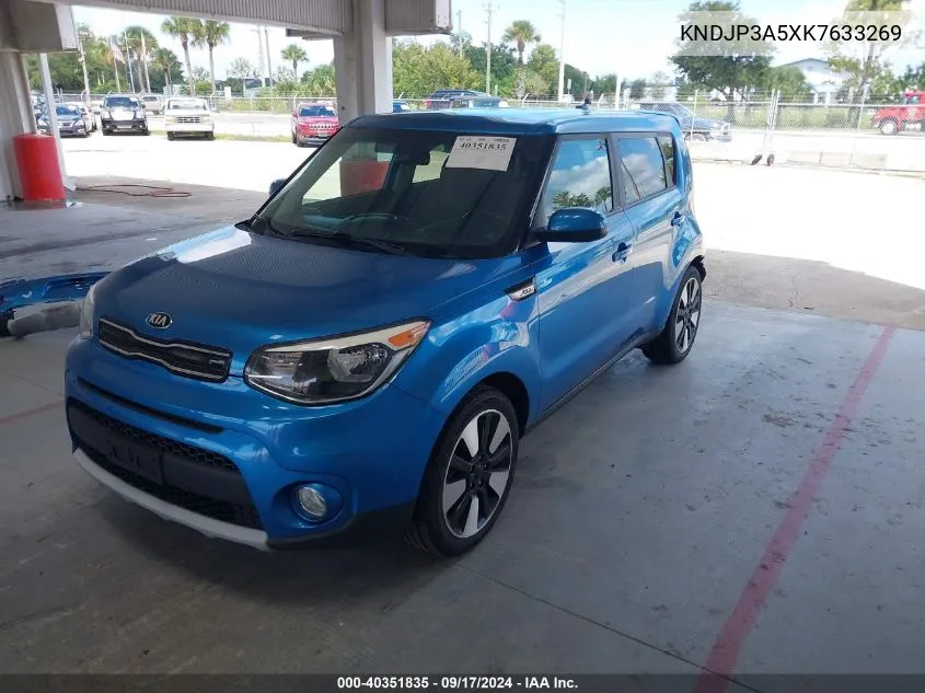 2019 Kia Soul + VIN: KNDJP3A5XK7633269 Lot: 40351835