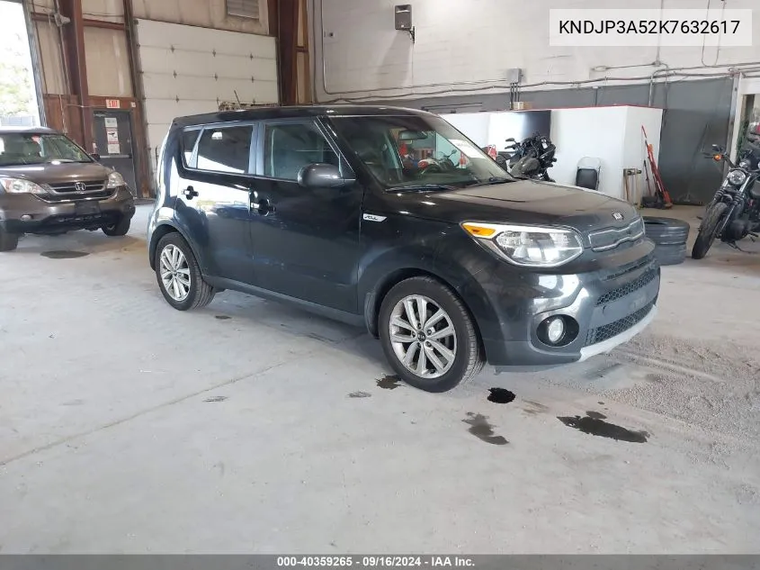 2019 Kia Soul + VIN: KNDJP3A52K7632617 Lot: 40359265