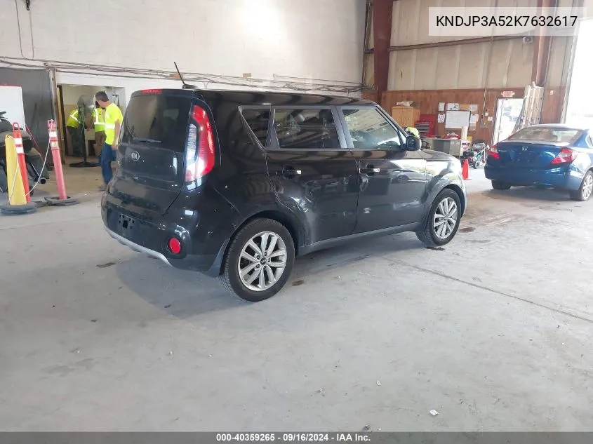 2019 Kia Soul + VIN: KNDJP3A52K7632617 Lot: 40359265