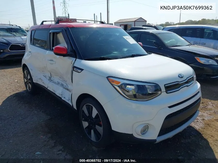 2019 Kia Soul + VIN: KNDJP3A50K7699362 Lot: 40365702