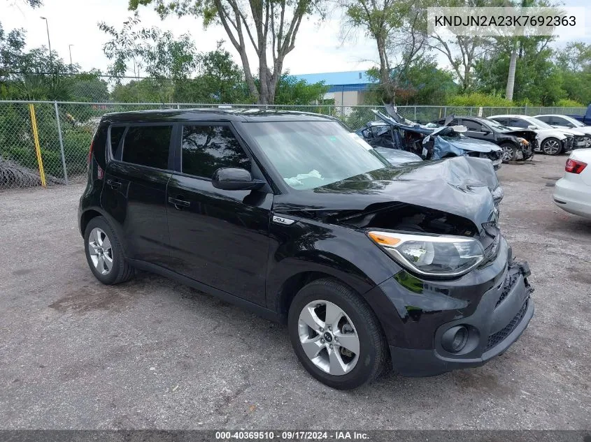 2019 Kia Soul VIN: KNDJN2A23K7692363 Lot: 40369510