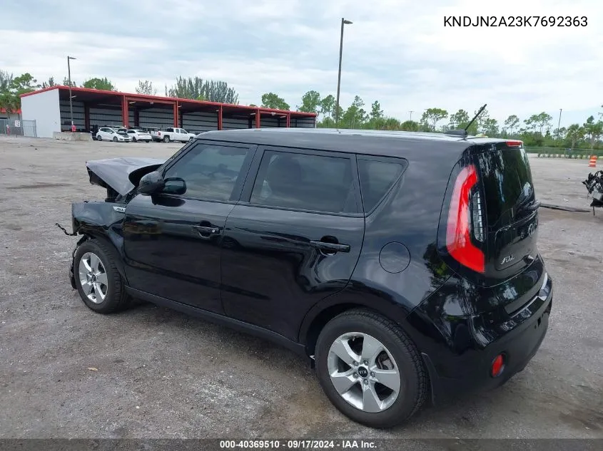 2019 Kia Soul VIN: KNDJN2A23K7692363 Lot: 40369510