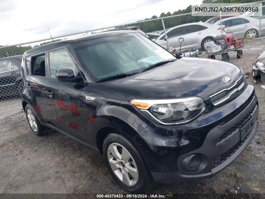 2019 Kia Soul VIN: KNDJN2A26K7629368 Lot: 40370433